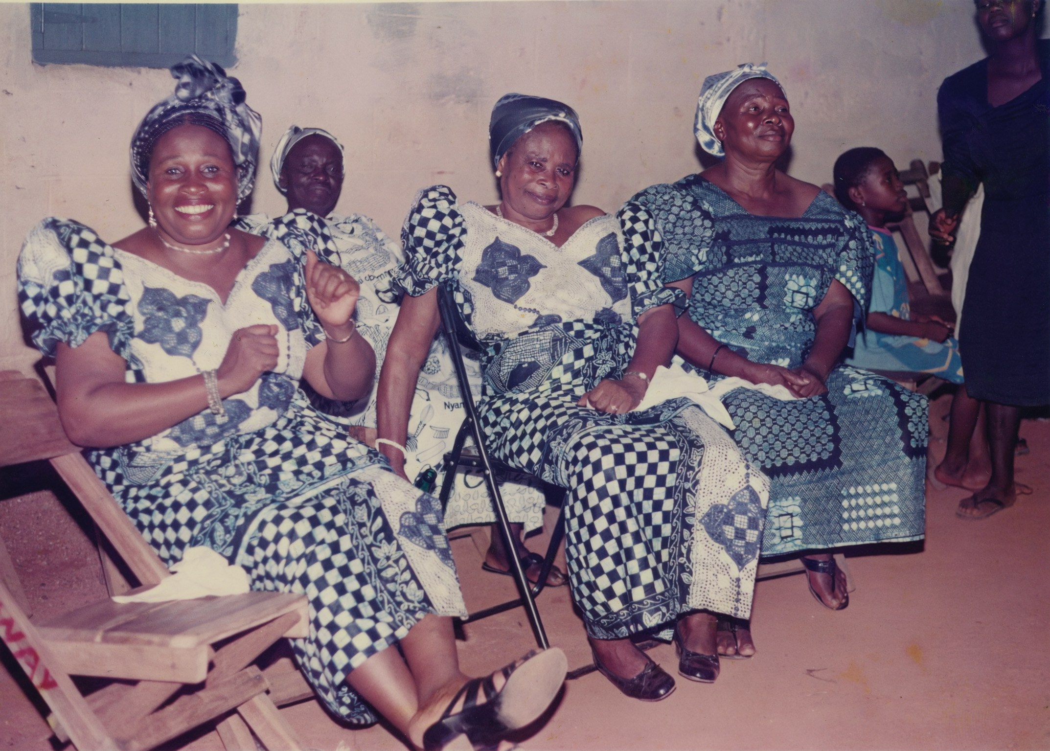 Among family and friends in Ghana.
